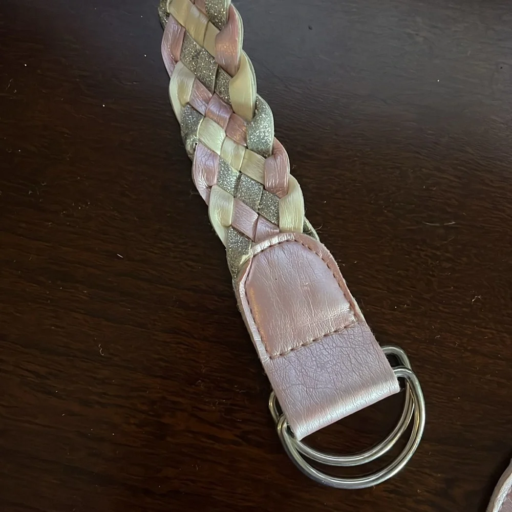 4 Adorable Girl’s Pink & Sparkly Fashion Belts.